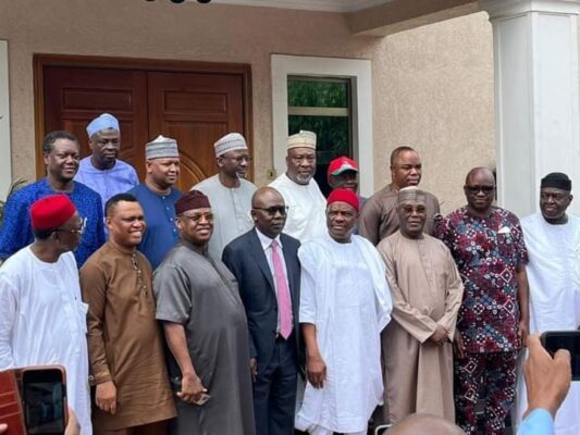H.E Nyesom Ezenwo Wike after a closed-door meeting on Monday 30th May with Alhaji Atiku Abubakar at his residence in Abuja.