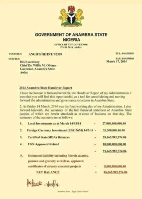 Peter Obi's Proof Of Stewardship As Governor, Anambra State